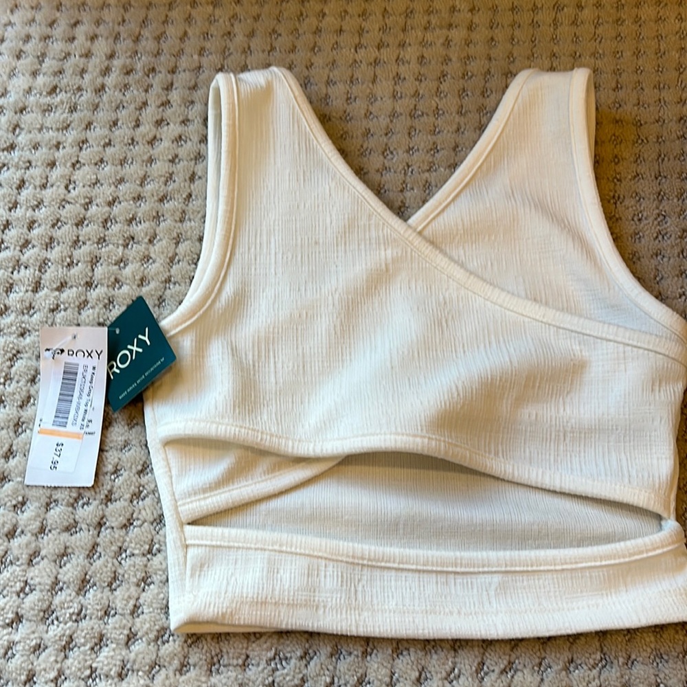 RoxyTank-XS Cream -new w tags